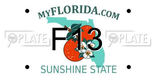 F13 Florida License Plate