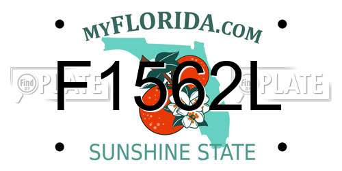 F1562L Florida License Plate
