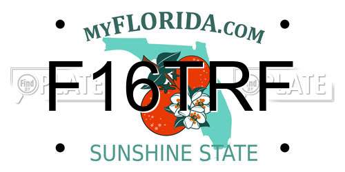 F16TRF Florida License Plate