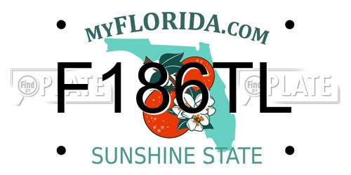 F186TL Florida License Plate
