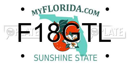 F18GTL Florida License Plate