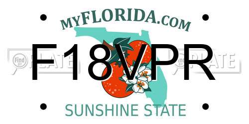 F18VPR Florida License Plate