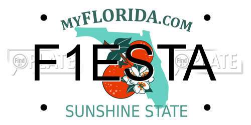 F1ESTA Florida License Plate