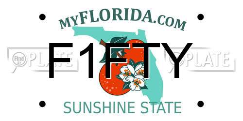 F1FTY Florida License Plate