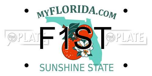 F1ST Florida License Plate