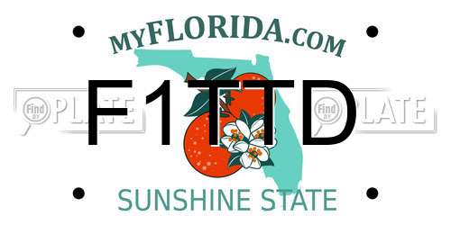 F1TTD Florida License Plate