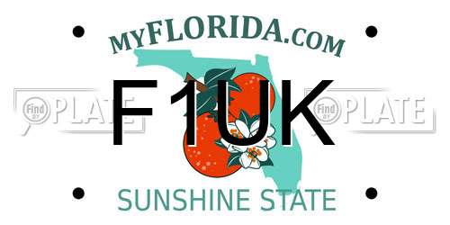 F1UK Florida License Plate