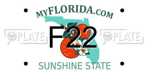 F22 Florida License Plate