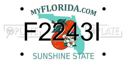 F2243I Florida License Plate