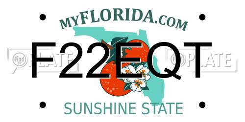 F22EQT Florida License Plate