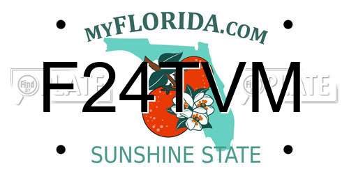F24TVM Florida License Plate