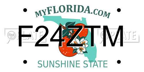 F24ZTM Florida License Plate