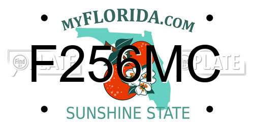 F256MC Florida License Plate