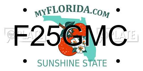 F25GMC Florida License Plate