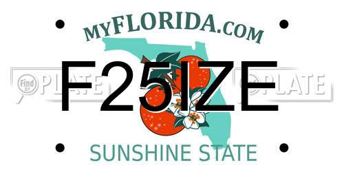 F25IZE Florida License Plate