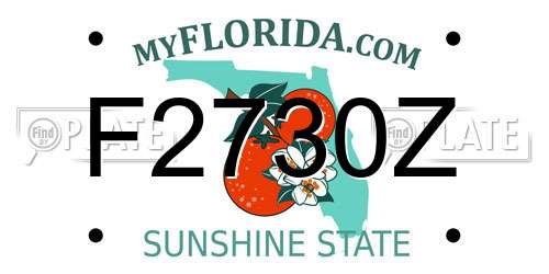 F2730Z Florida License Plate
