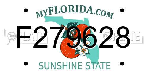 F279628 Florida License Plate