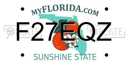 F27EQZ Florida License Plate