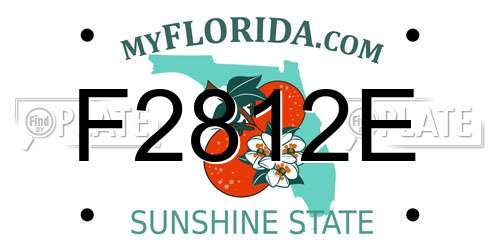 F2812E Florida License Plate