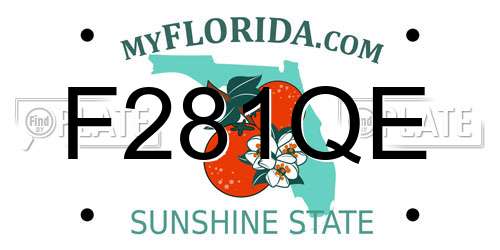 F281QE Florida License Plate