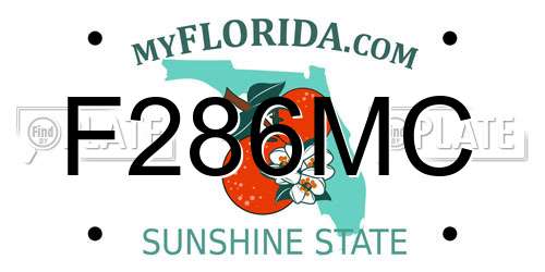 F286MC Florida License Plate