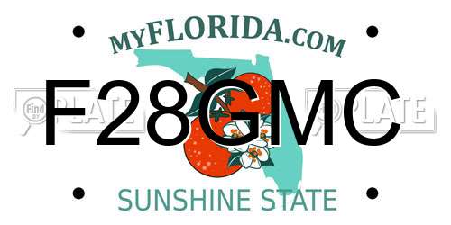 F28GMC Florida License Plate
