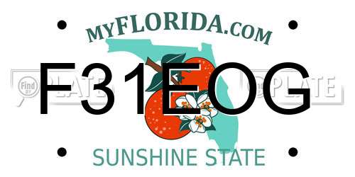 F31EOG Florida License Plate
