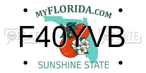 F40YVB Florida License Plate