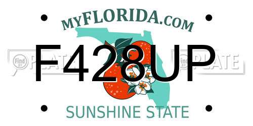 F428UP Florida License Plate