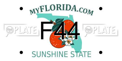 F44 Florida License Plate