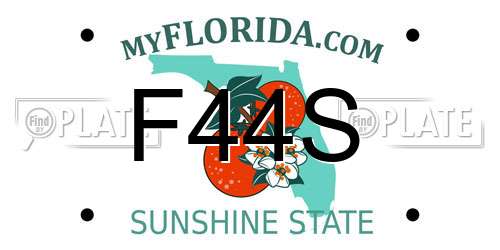 F44S Florida License Plate