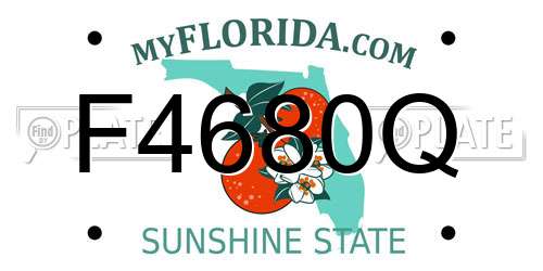 F4680Q Florida License Plate