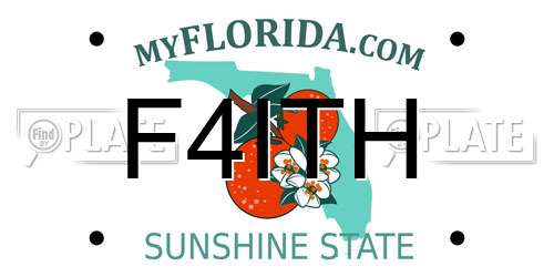F4ITH Florida License Plate