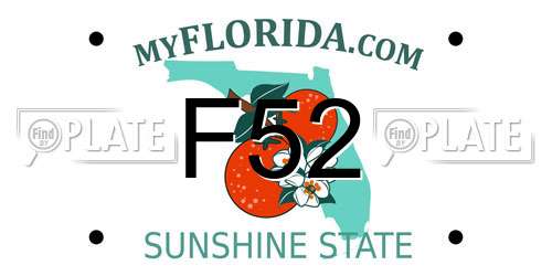 F52 Florida License Plate
