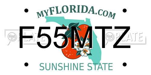 F55MTZ Florida License Plate