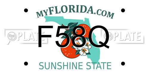 F58Q Florida License Plate