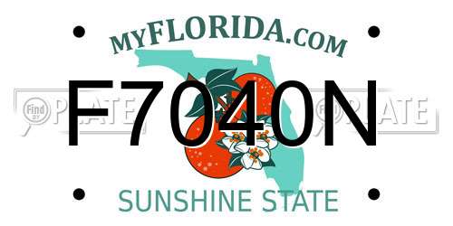 F7040N Florida License Plate