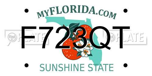 F723QT Florida License Plate