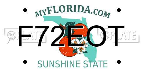 F72EOT Florida License Plate