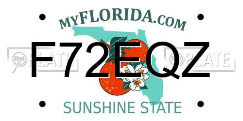 F72EQZ Florida License Plate