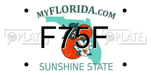 F75F Florida License Plate