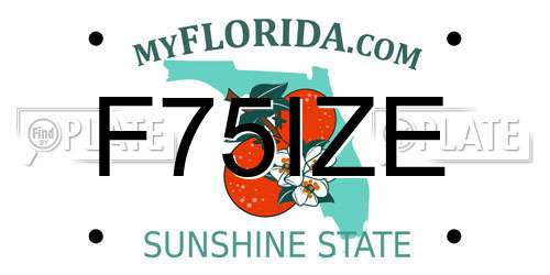 F75IZE Florida License Plate