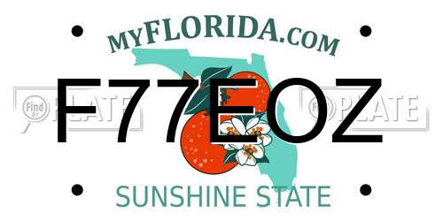 F77EOZ Florida License Plate