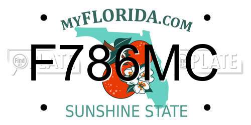 F786MC Florida License Plate