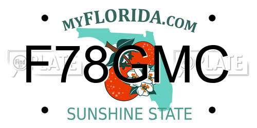 F78GMC Florida License Plate