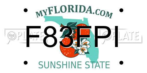 F83FPI Florida License Plate