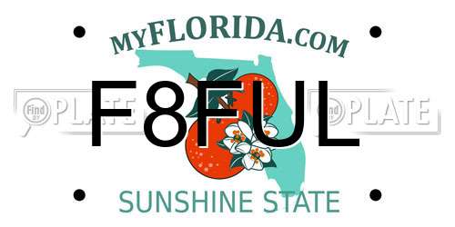 F8FUL Florida License Plate