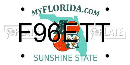 F96ETT Florida License Plate