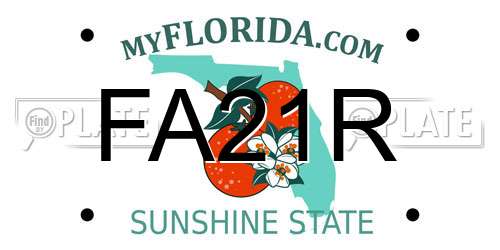 FA21R Florida License Plate