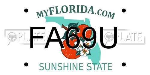 FA69U Florida License Plate